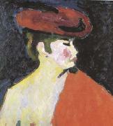 Alexei Jawlensky The Red Shawl (mk09) oil painting on canvas